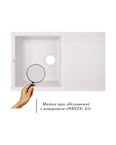 Кухонная мойка Lidz 790x495/230 WHI-01 (LIDZWHI01790495230)