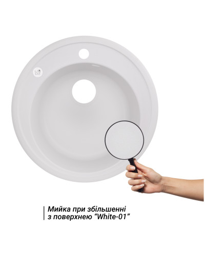 Кухонная мойка Lidz D510/200 WHI-01 (LIDZWHI01D510200)