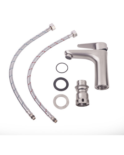 Смеситель для раковины Lidz Vida 001F (k35) LDVID001FNKS34954 Nickel