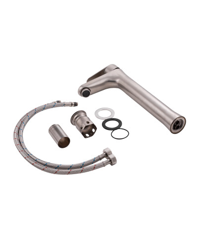 Смеситель для раковины Lidz Vida 001FH высокий (k35) LDVID001FHNKS34955 Nickel
