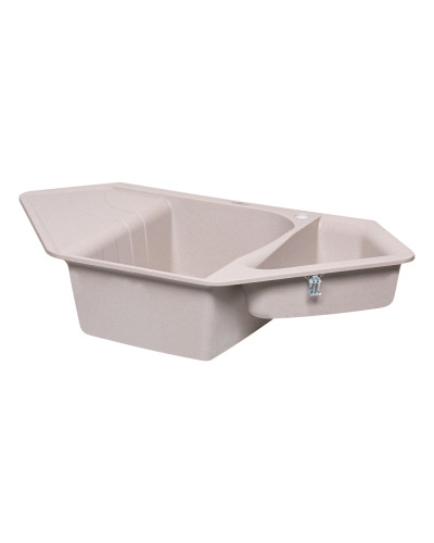 Кухонная мойка с дополнительной чашей Lidz 1000x500/225 COL-06 (LIDZCOL061000500225)
