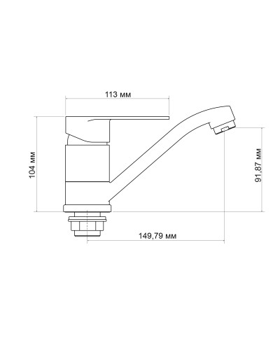Смеситель для кухни Lidz Tani 003M (k40) LDTAN003MCRM44969 Chrome