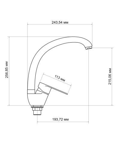 Смеситель для кухни Lidz Tani 008F (k40) LDTAN008FCRM44971 Chrome