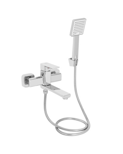 Смеситель для ванны Lidz Dozorca 0051 с поворотным изливом (c душевым гарнитуром) (k35) LDDOZ0051CRM45404 Chrome