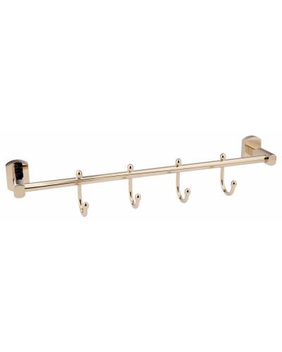 Держатель для полотенца Qtap Liberty 4 крючка 450 мм QTLIBORO11544 Gold