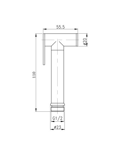 Лейка для гигиенического душа Qtap Rucni округлая QTCRMB020 Chrome (Bidet)
