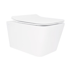 Унитаз подвесной Qtap Crow безободковый с сиденьем Soft-close QT05335170W