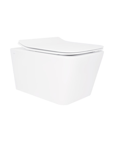 Унитаз подвесной Qtap Crow безободковый с сиденьем Soft-close QT05335170W