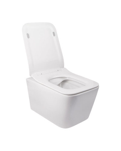 Унитаз подвесной Qtap Crow безободковый с сиденьем Soft-close QT05335170W