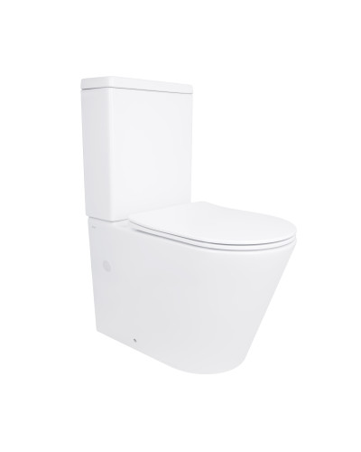 Унитаз-компакт Qtap Stork/Swan безободковый с сиденьем Soft-close QT15222179W