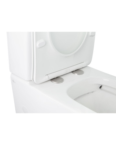 Унитаз-компакт Qtap Stork/Swan безободковый с сиденьем Soft-close QT15222179W
