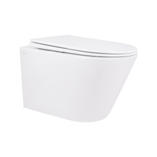 Унитаз подвесной Qtap Swan безободковый с сиденьем Soft-close QT16335178W