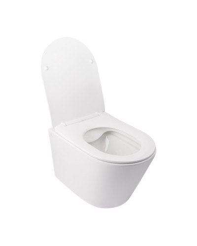 Унитаз подвесной Qtap Swan безободковый с сиденьем Soft-close QT16335178W