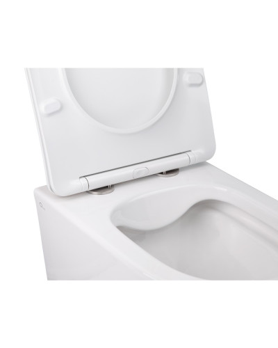 Унитаз подвесной Qtap Swan безободковый с сиденьем Soft-close QT16335178W