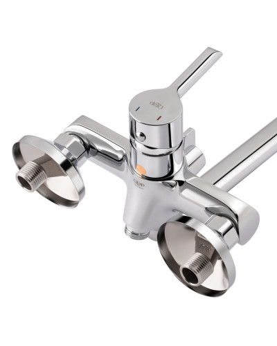 Смеситель для ванны Qtap Grand с поворотным изливом (c душевым гарнитуром) QTGRACRM005 Chrome