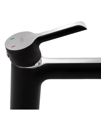Смеситель для раковины Qtap Grand QTGRABCR001F Chrome/Black