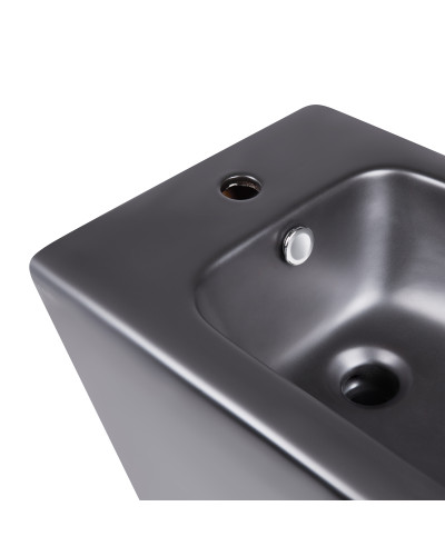 Биде напольное Qtap Robin 565x360x405 Matt black QT13442141CMB