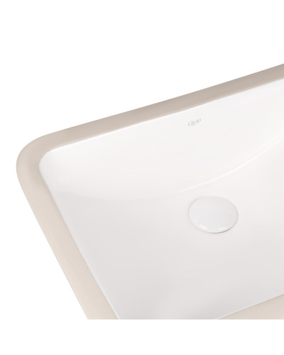Раковина Qtap Stork 530x370x200 White с донным клапаном QT15116032W