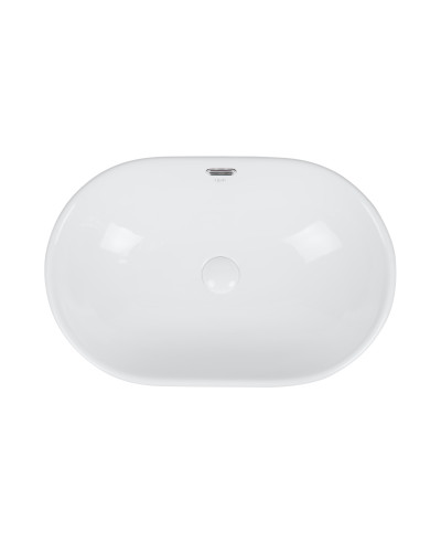 Раковина Qtap Leo 590x400x170 White с донным клапаном QT11114028W