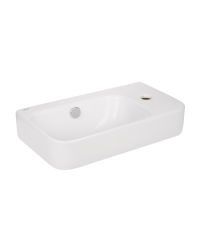 Раковина Qtap Tern 450х260х155 White с донным клапаном QT17115117RW
