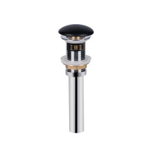 Донный клапан для раковины Qtap PU03O 225х70х70 Matt black с переливом