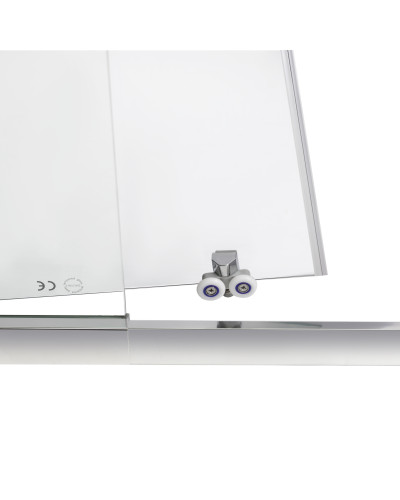 Душевая дверь в нишу Qtap Taurus CRM2013-14.C6 130-140x185 см, стекло Clear 6 мм, покрытие CalcLess