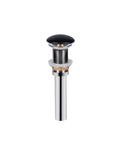 Раковина-чаша Qtap Kolibri 410x410x150 Matt black с донным клапаном QT10112144MBMB