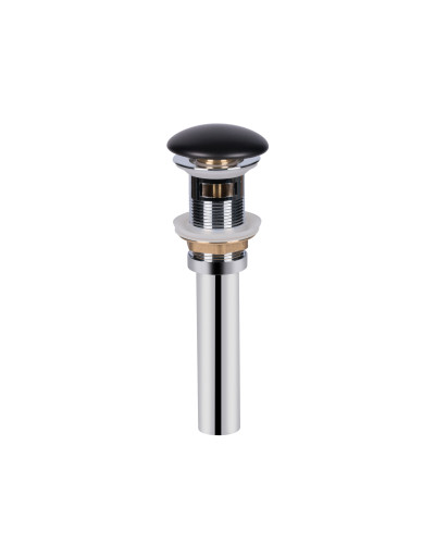 Раковина Qtap Nando LT 600х420х120 Matt black с донным клапаном QT12112173MBMB