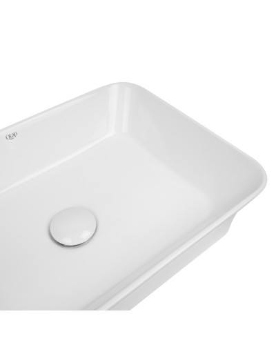 Раковина-чаша Qtap Virgo 490х350х110 White с донным клапаном QT18112261W
