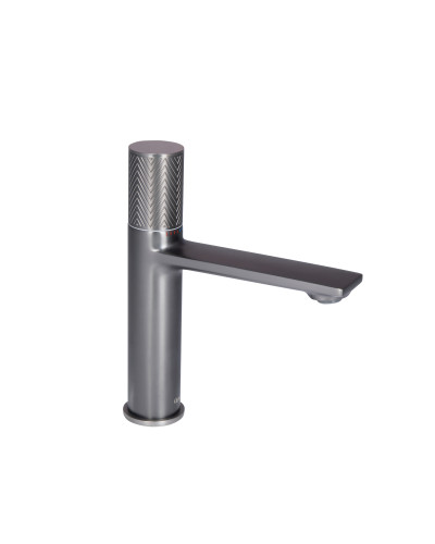 Смеситель для раковины Qtap Brno с прогрессивным картриджем 1067103K Gunmetal Black PVD