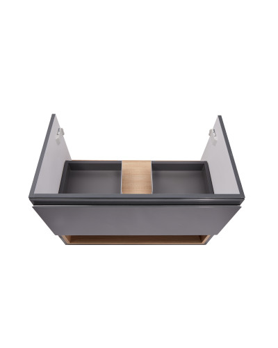 Тумба подвесная Qtap Robin 800х580х500 GRAPHITE/WHITISH OAK QT1374TPВ8002NGWO