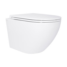 Унитаз подвесной Qtap Robin New безободковый с сиденьем Soft-close QT1333046EUQW