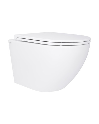 Унитаз подвесной Qtap Robin New безободковый с сиденьем Soft-close QT1333046EUQW