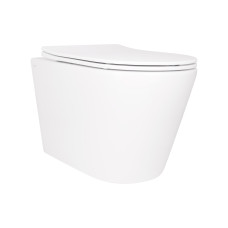 Унитаз подвесной Qtap Scorpio безободковый Ultra Quiet с сиденьем Soft-close QT14332380AW