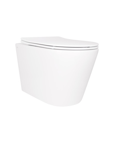 Унитаз подвесной Qtap Scorpio безободковый Ultra Quiet с сиденьем Soft-close QT14332380AW