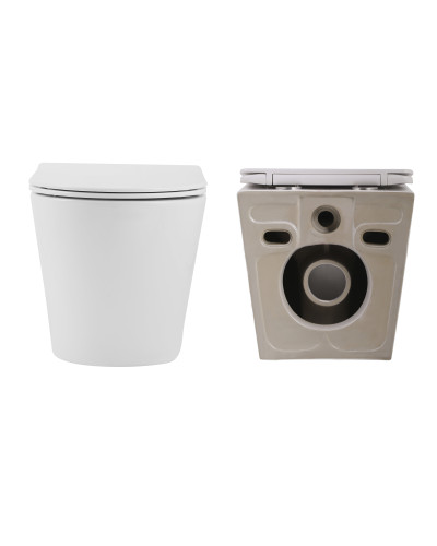 Унитаз подвесной Qtap Scorpio безободковый Ultra Quiet с сиденьем Soft-close QT14332380AW