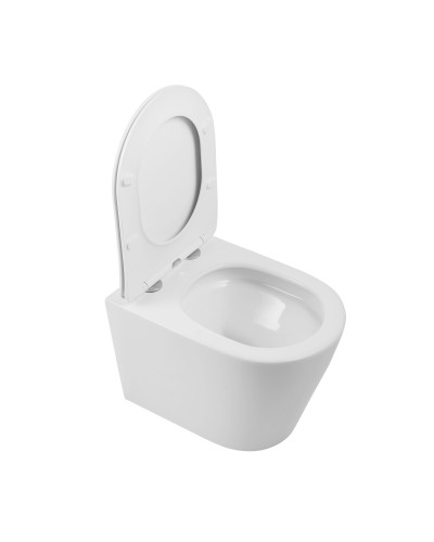 Унитаз подвесной Qtap Scorpio безободковый Ultra Quiet с сиденьем Soft-close QT14332380AW