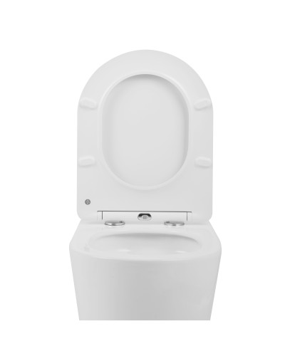 Унитаз подвесной Qtap Scorpio безободковый Ultra Quiet с сиденьем Soft-close QT14332380AW