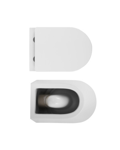 Унитаз подвесной Qtap Scorpio безободковый Ultra Quiet с сиденьем Soft-close QT14332380AW