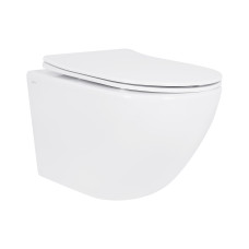 Унитаз подвесной Qtap Jay безободковый Ultra Quiet с сиденьем Soft-close QT07335177W