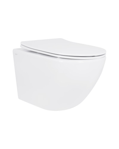 Унитаз подвесной Qtap Jay безободковый Ultra Quiet с сиденьем Soft-close QT07335177W