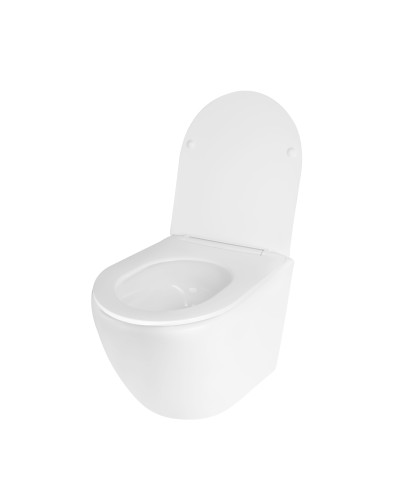 Унитаз подвесной Qtap Jay безободковый Ultra Quiet с сиденьем Soft-close QT07335177W