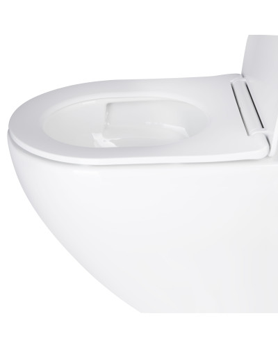 Унитаз подвесной Qtap Jay безободковый Ultra Quiet с сиденьем Soft-close QT07335177W