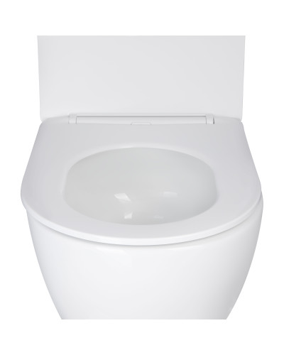 Унитаз подвесной Qtap Jay безободковый Ultra Quiet с сиденьем Soft-close QT07335177W