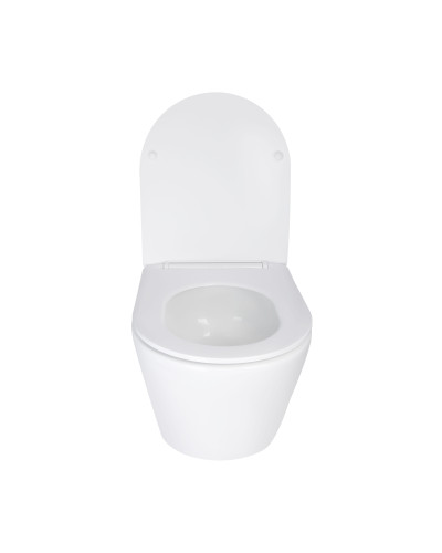 Унитаз подвесной Qtap Swan безободковый Ultra Quiet с сиденьем Soft-close QT16335179W