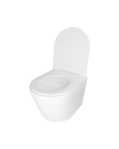 Унитаз подвесной Qtap Swan безободковый Ultra Quiet с сиденьем Soft-close QT16335179W