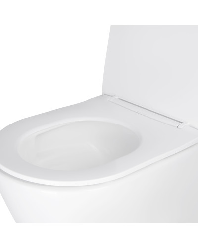 Унитаз подвесной Qtap Swan безободковый Ultra Quiet с сиденьем Soft-close QT16335179W