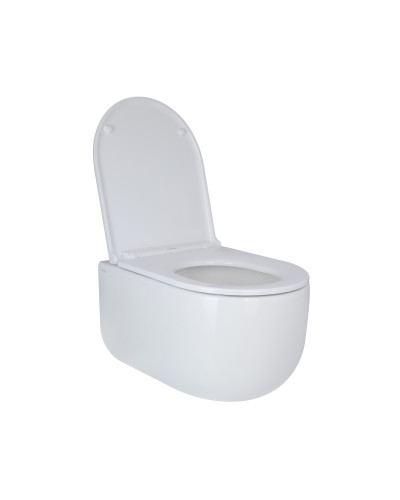 Унитаз подвесной Qtap Taurus безободковый с сиденьем Soft-close QT2433084EUQW