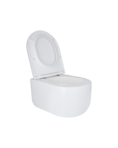 Унитаз подвесной Qtap Taurus безободковый с сиденьем Soft-close QT2433084EUQW