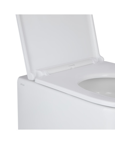 Унитаз подвесной Qtap Taurus безободковый с сиденьем Soft-close QT2433084EUQW